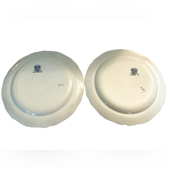 Vintage Wedgwood Etruria Poterat Floral Basket Dinner Plates Set of (4) - Picture 5 of 6